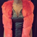 Red Faux Fur Vest - Red Faux Fur Scarf - The Standard Detroit